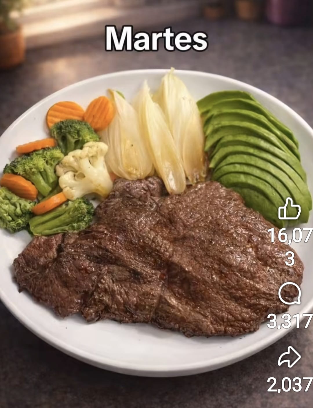 Menú del martes